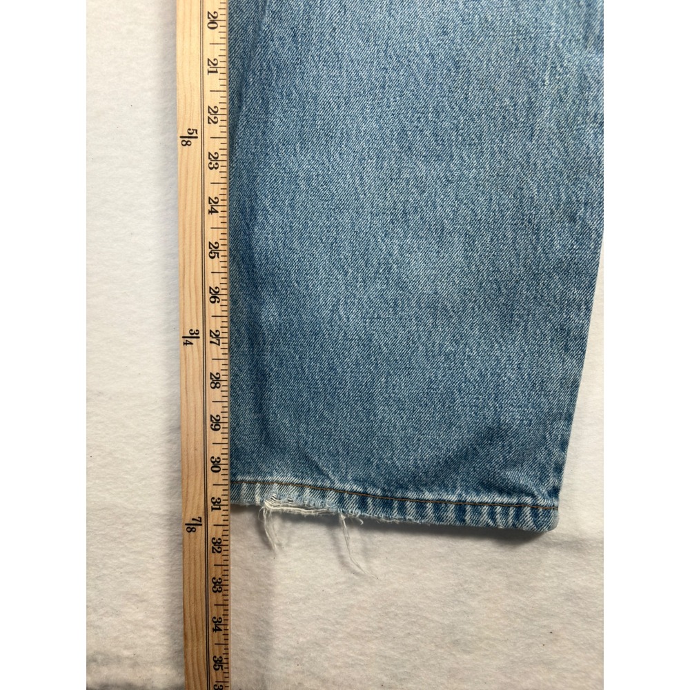 Vintage Levis 505 Regular Fit Straight Leg Jeans Light Wash Denim 40x32 Canada - Picture 9 of 11